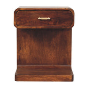 T Bar Rounded Bedside Table - Dark Brown - R&R Furniture Gallery (Fountain Valley, CA)
