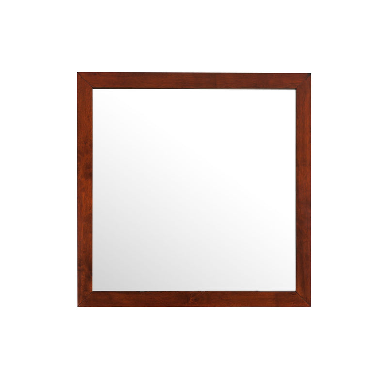 Glory Furniture Burlington modern transitional wall mirror with sleek frame, hanging on a wall, ideal for contemporary home decor.