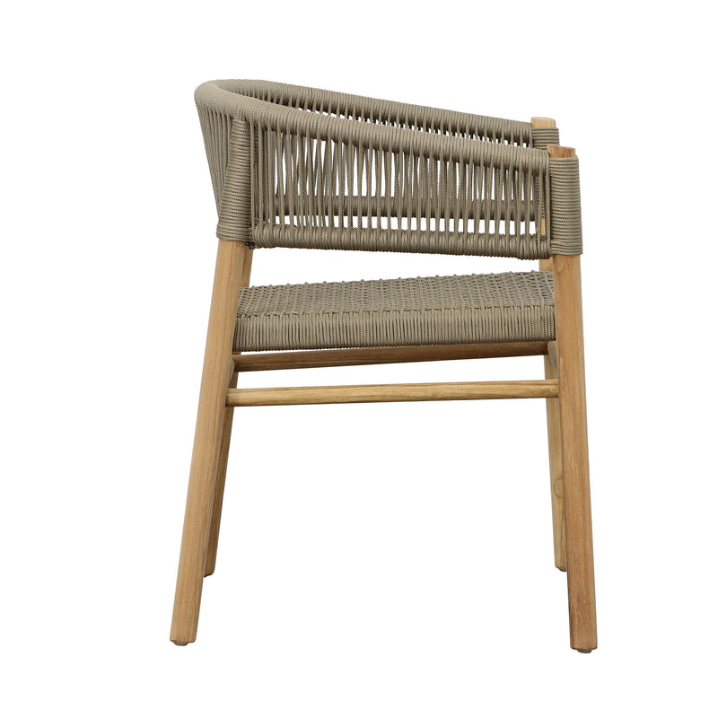 Bettina - Outdoor Dining Chair - Natural And Taupe