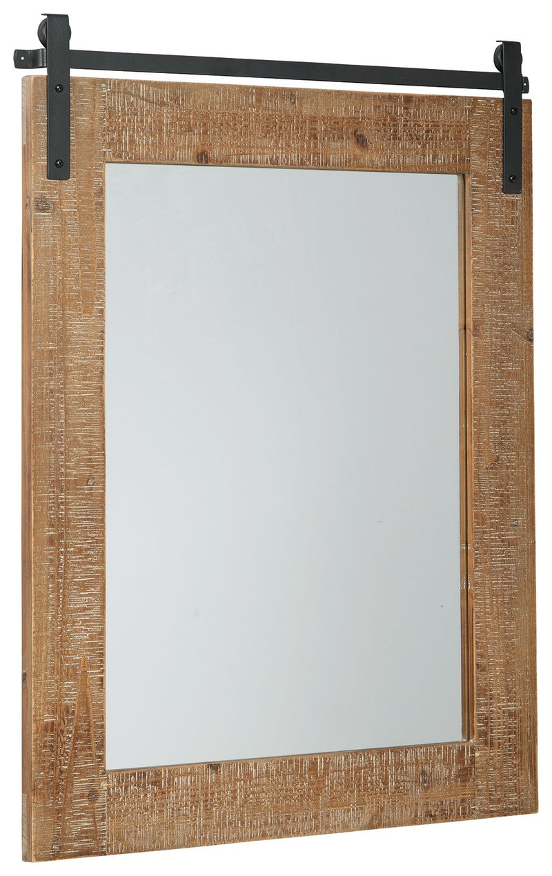 Lanie - Accent Mirror - Antique Brown - R&R Furniture Gallery (Fountain Valley, CA)