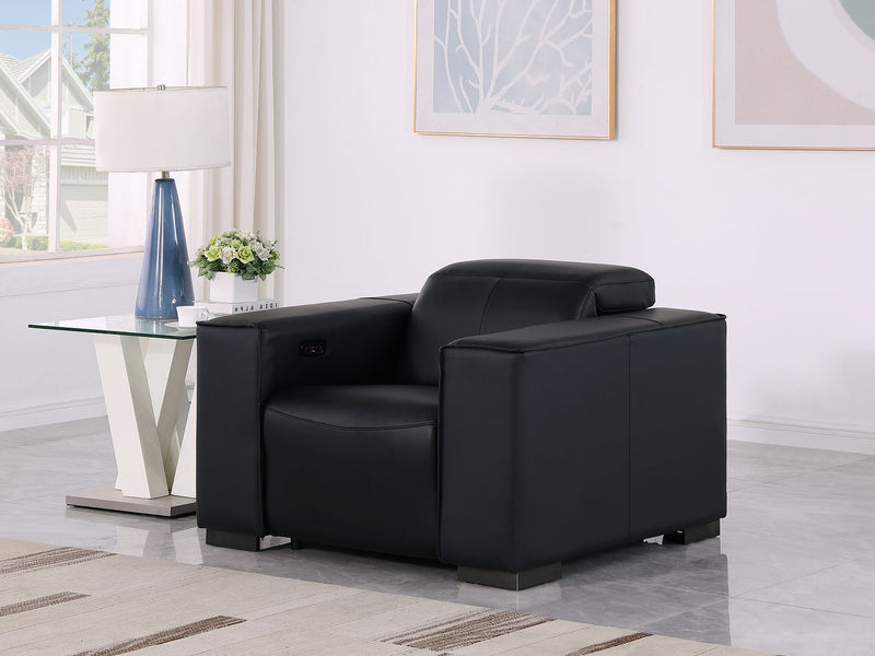 1208 - Leather Power Reclining Chair With Power Headrest - R&R Furniture Gallery (Fountain Valley, CA)