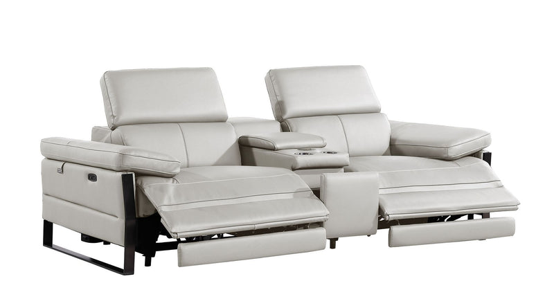 1246 - Modular Power Triple Reclining Sofa, Console Loveseat, And Chair Set With Power Headrests