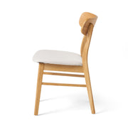 Set of 2 Noble House dining chairs with cushioned seats, featuring stylish wooden legs and comfortable upholstery for dining rooms.