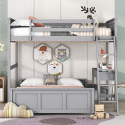 Full Over Full Bunk Bed With Desk - R&R Furniture Gallery (Fountain Valley, CA)