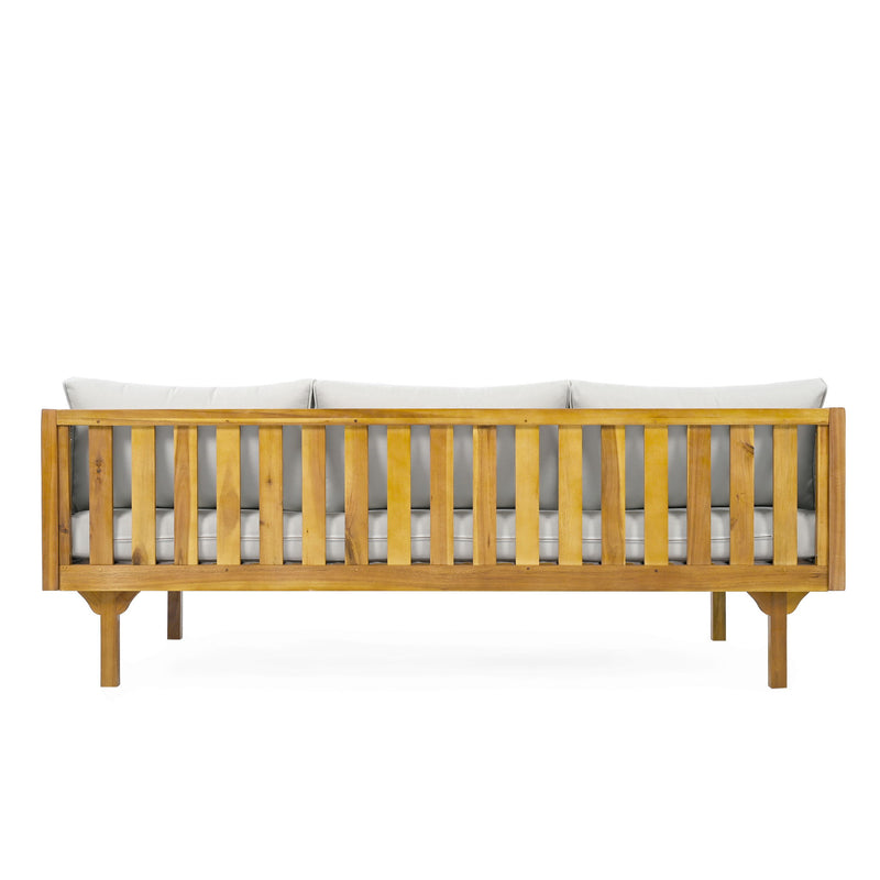 Claremont - 3 Seater Daybed Teak Acacia Wood Water Resistant Cushions - R&R Furniture Gallery (Fountain Valley, CA)