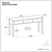 Hollander - Wide Console Table - R&R Furniture Gallery (Fountain Valley, CA)