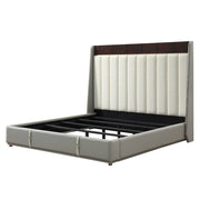 Jamonica - Eastern King Bed - Beige & Dark Brown - R&R Furniture Gallery (Fountain Valley, CA)