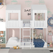 Bunk Bed With Roof, Window, Guardrail, Ladder - R&R Furniture Gallery (Fountain Valley, CA)