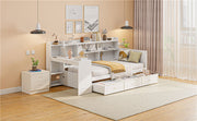 Daybed With 3 Drawers USB Ports And Desk - R&R Furniture Gallery (Fountain Valley, CA)