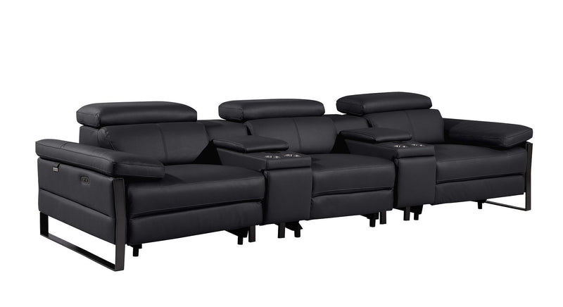 1246 - Modular Power Reclining Dual Console Sofa And Console Loveseat Set With Power Headrests