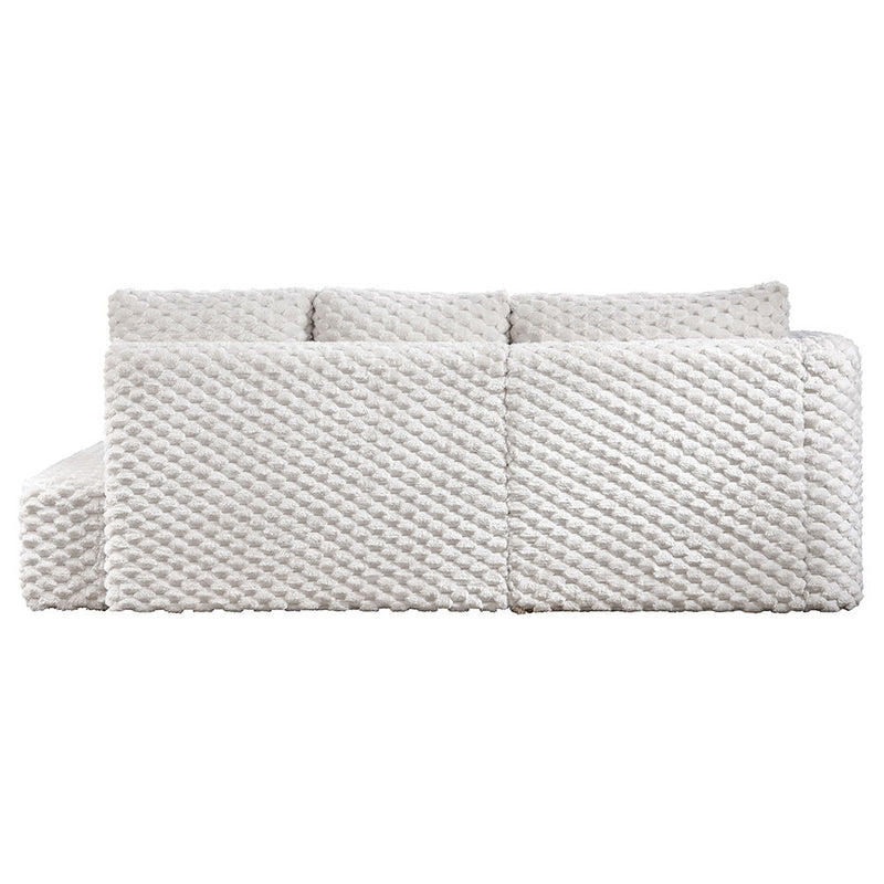 Manya - Sectional Sofa - Ivory Corduroy - R&R Furniture Gallery (Fountain Valley, CA)