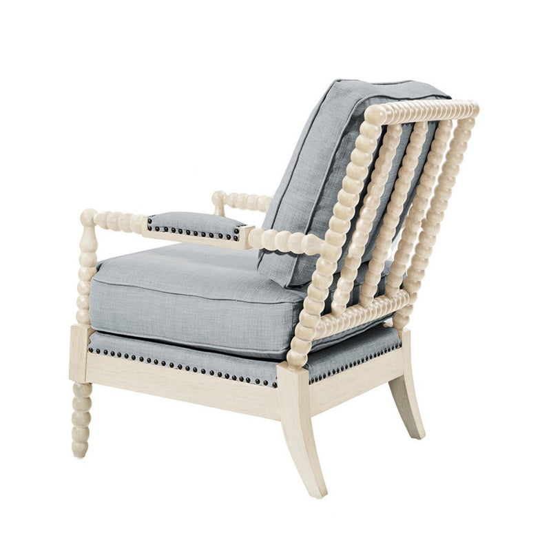Arm Chair With Open Back Spindle Design, Padded Armrests - R&R Furniture Gallery (Fountain Valley, CA)