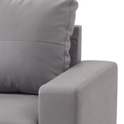 Gray modern stationary sofa by Glory Furniture with sleek design and plush cushions, ideal for contemporary living rooms.