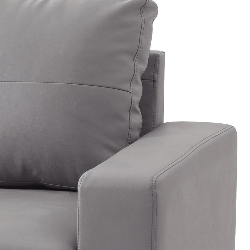 Gray modern stationary sofa by Glory Furniture with sleek design and plush cushions, ideal for contemporary living rooms.