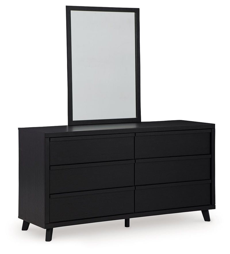 Danziar - Dresser And Mirror - Black - R&R Furniture Gallery (Fountain Valley, CA)