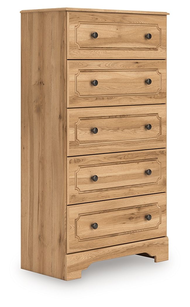 Aleaport - Five Drawer Chest - Warm Brown - R&R Furniture Gallery (Fountain Valley, CA)