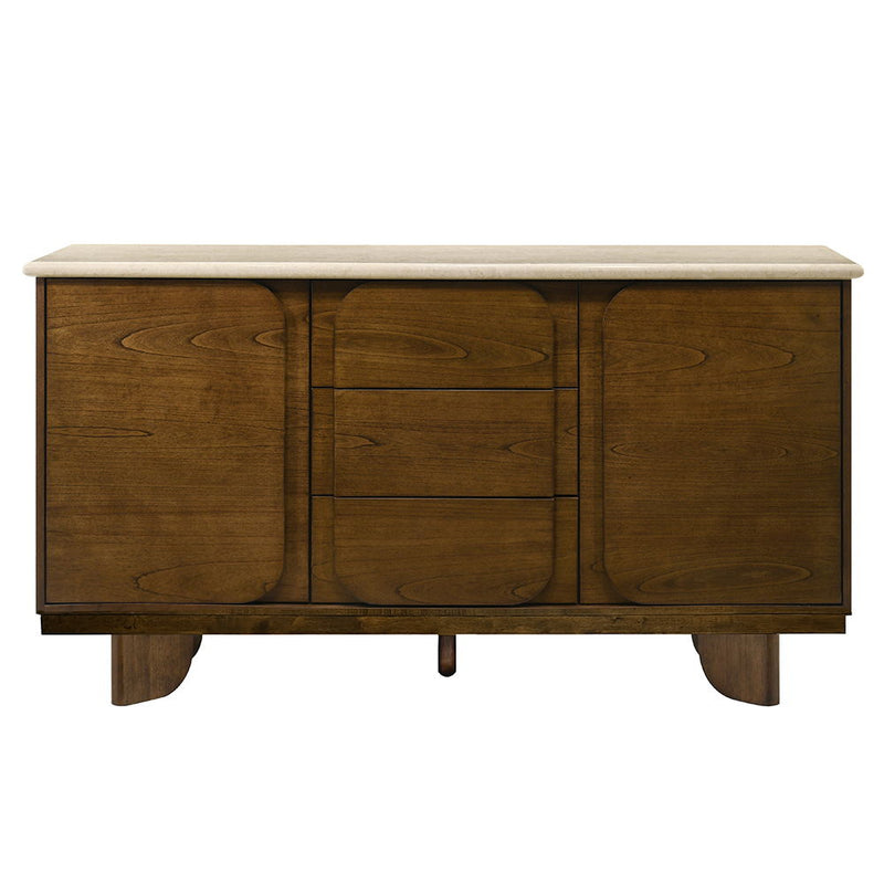 Kasha - Server With Marble Top Top - Vintage Oak - R&R Furniture Gallery (Fountain Valley, CA)
