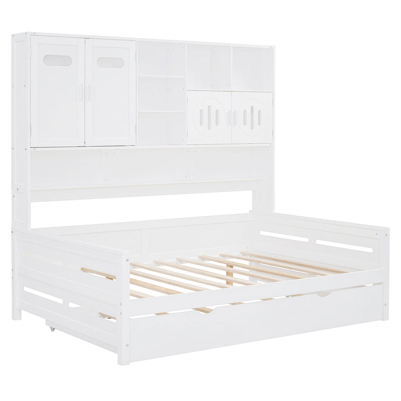 Daybed With All-In-One Cabinet And Shelf - R&R Furniture Gallery (Fountain Valley, CA)