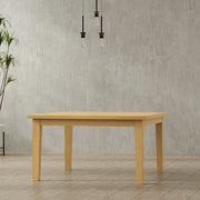 Eastwood handcrafted dining table by Simpli-Home, showing a spacious wooden table with a natural finish and sturdy legs.