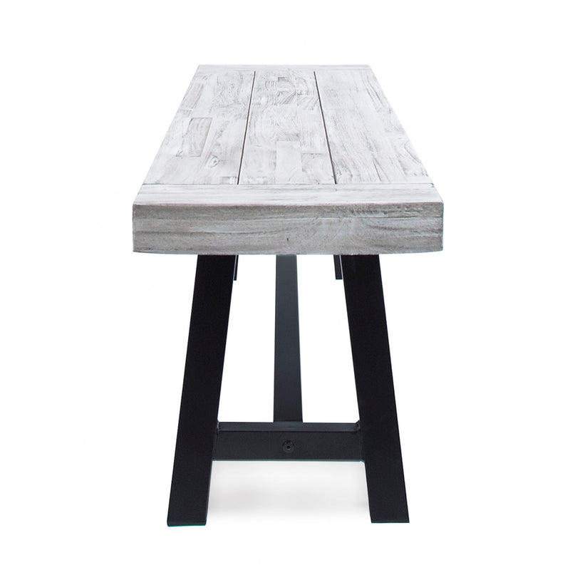 Tranquilizer - Outdoor Acacia Wood Bench With Slat Panel Design