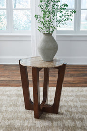 Tanidore - Round End Table - Warm Brown - R&R Furniture Gallery (Fountain Valley, CA)