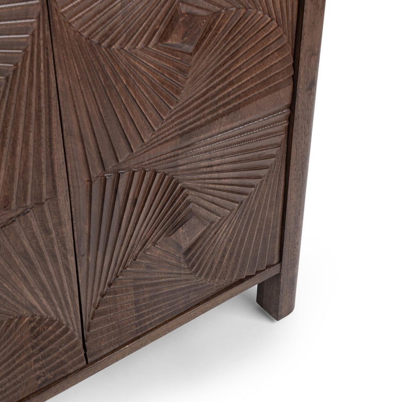Lina - 4 Door Cabinet - Kona Brown - R&R Furniture Gallery (Fountain Valley, CA)