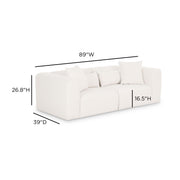 Tarra - Chenille Modular Loveseat - Cream - R&R Furniture Gallery (Fountain Valley, CA)