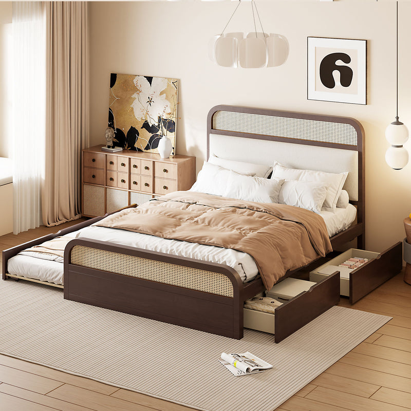 Platform Bed With Trundle And 2 Drawers - R&R Furniture Gallery (Fountain Valley, CA)