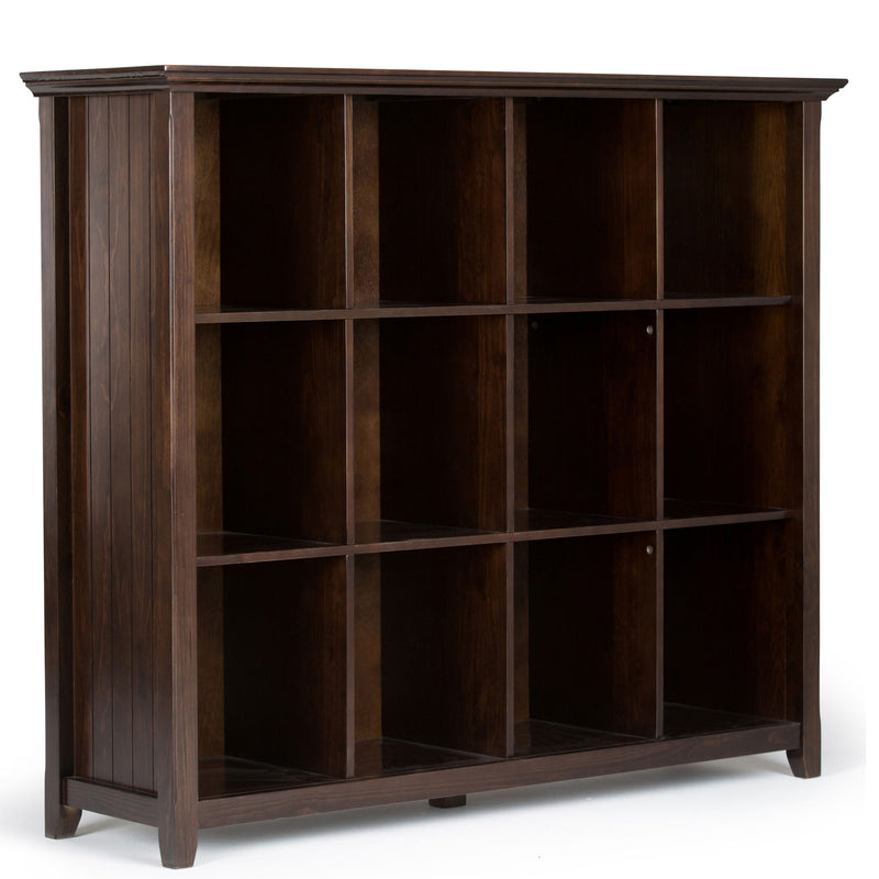 Handcrafted Acadian cube storage organizer by Simpli-Home with multiple open compartments for versatile home organization.