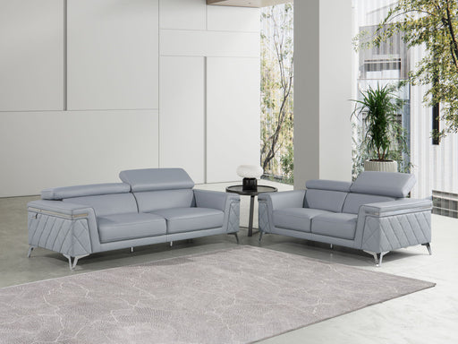 1140 - Top Grain Italian Leather Living Room Set - Black - R&R Furniture Gallery (Fountain Valley, CA)