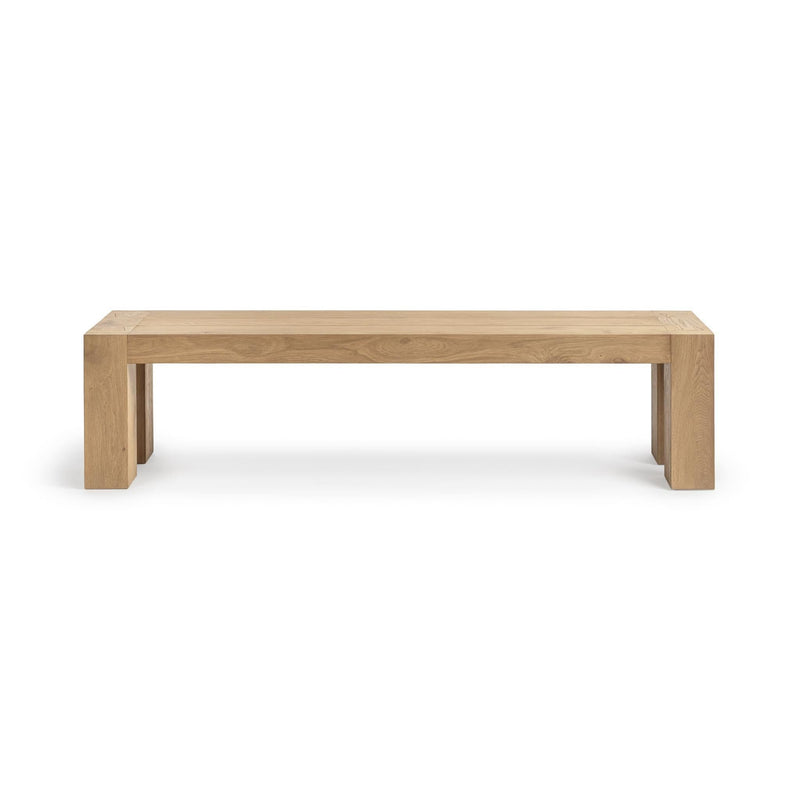 Classic Home Bristol dining bench with wooden seat and sturdy legs, ideal for kitchen or dining room seating.