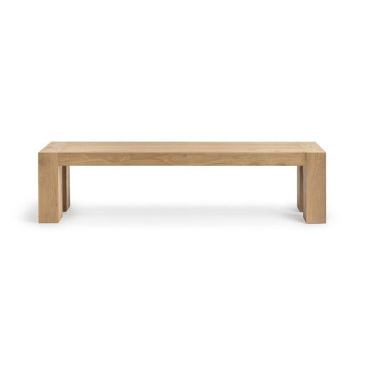 Classic Home Bristol dining bench with wooden seat and sturdy legs, ideal for kitchen or dining room seating.