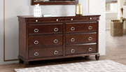 Glory Furniture Triton dresser in cappuccino finish featuring multiple drawers and modern design for bedroom storage.