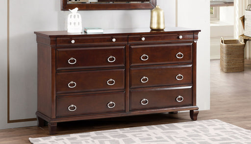 Glory Furniture Triton dresser in cappuccino finish featuring multiple drawers and modern design for bedroom storage.