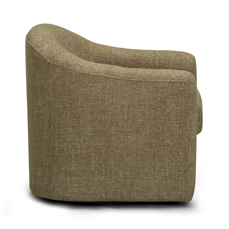 TOV Furniture Thao swivel chair with a modern design, featuring a cushioned seat and sleek metal base.