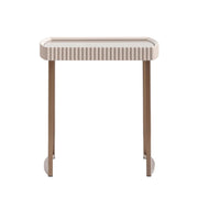Lisbon - Side Table - Silken Cream / Bronze - R&R Furniture Gallery (Fountain Valley, CA)