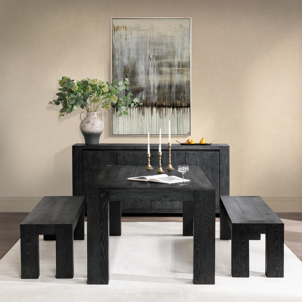 Classic Home Bristol bench, a stylish wooden dining bench with a sleek design and natural finish for modern dining spaces.
