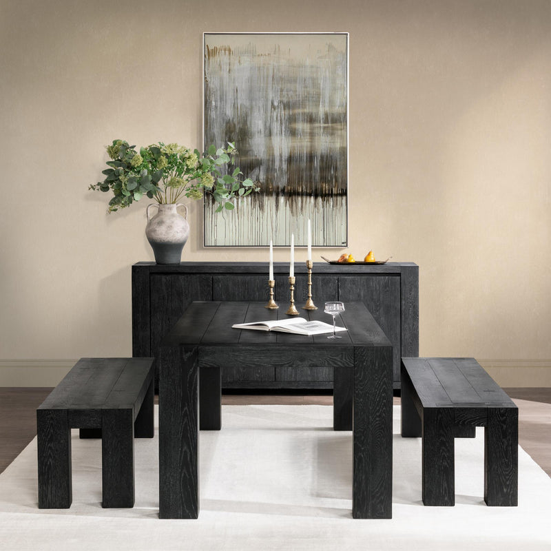 Classic Home Bristol bench, a stylish wooden dining bench with a sleek design and natural finish for modern dining spaces.