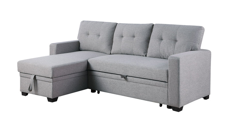 Upholstered Pull Out Sectional Sofa With Chaise - R&R Furniture Gallery (Fountain Valley, CA)