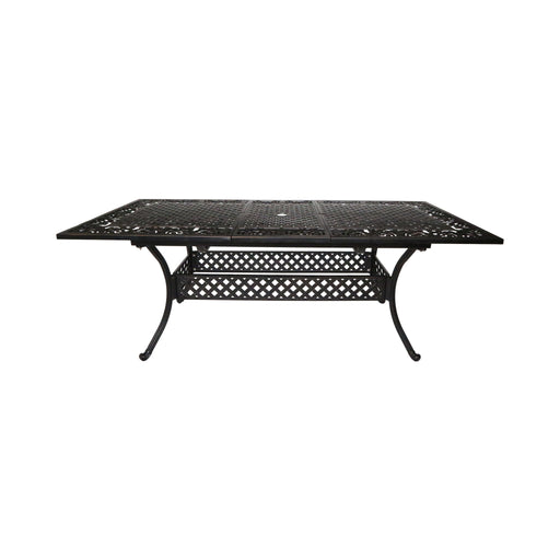 Outdoor Extendable Aluminum Dining Table With Pattern Table Top And Curved Legs - Copper - R&R Furniture Gallery (Fountain Valley, CA)