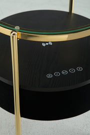 Nedman - Accent Table With Speaker - Black / Gold Finish - R&R Furniture Gallery (Fountain Valley, CA)