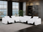 1116 - 8-Piece L-Shaped Sectional Sofa In With 4 Power Recliners & Power Headrests - R&R Furniture Gallery (Fountain Valley, CA)