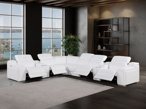 1116 - 8-Piece L-Shaped Sectional Sofa In With 4 Power Recliners & Power Headrests - R&R Furniture Gallery (Fountain Valley, CA)