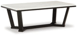 Fostead - Rectangular Cocktail Table - White / Espresso - R&R Furniture Gallery (Fountain Valley, CA)