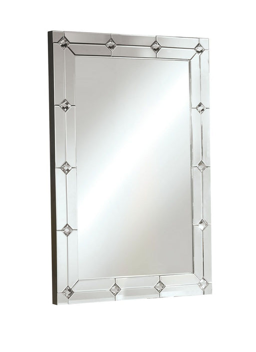 Hessa - Accent Mirror - Mirrored & Faux Rhinestones - R&R Furniture Gallery (Fountain Valley, CA)