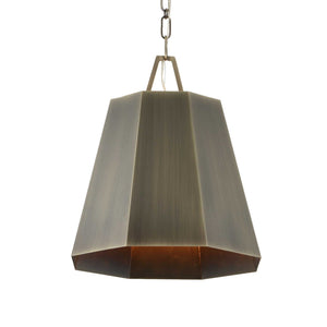 Granada - 1 Light Hexagon Pendant - Dark Gray