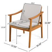 Set of two Noble House outdoor dining chairs with metal frames and woven rattan seats, suitable for patio or garden dining.