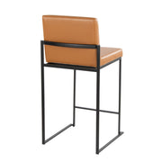 Lumi Source Fuji high back contemporary barstool with elegant design, featuring a sleek modern look and sturdy build.