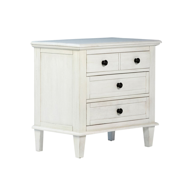Lugano - Nightstand With 3 Drawers - Whitewash