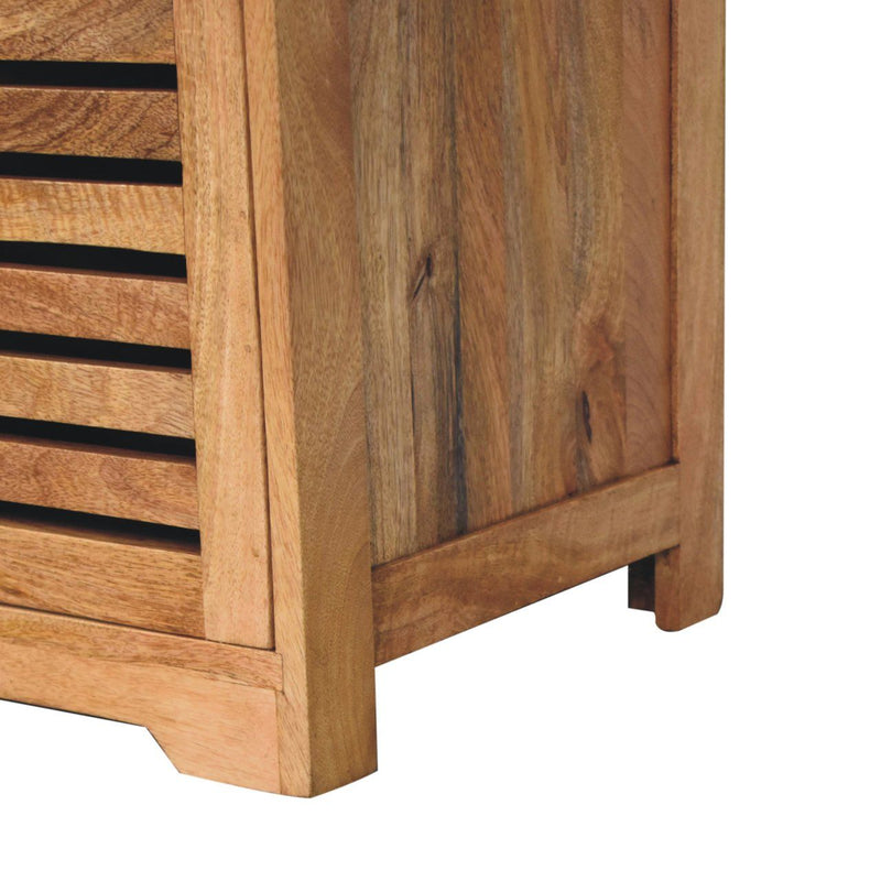 Shutter Shoe Bench, 3 Drawer - Oak - R&R Furniture Gallery (Fountain Valley, CA)